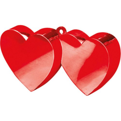 Red, Piros dupla szív léggömb, lufi súly