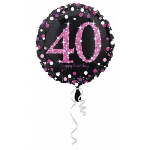 Happy Birthday 40 fólia lufi 43 cm