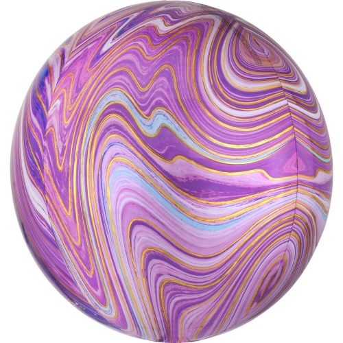 Colorful, Purple gömb fólia lufi 40 cm