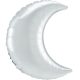 White szatén hold fólia lufi 43 cm