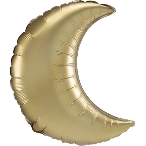 Gold Crescent, Arany szatén hold fólia lufi 89 cm