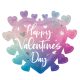 Happy Valentine's Day Ombre fólia lufi 68 cm