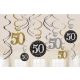 Happy Birthday Gold 50 Szalag dekoráció 12 db-os szett