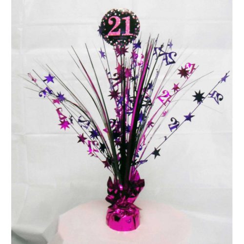Happy Birthday Pink 21 asztaldísz 45,7 cm