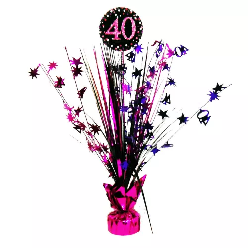 Happy Birthday Pink 40 asztaldísz 45,7 cm