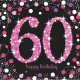 Happy Birthday Pink 60 szalvéta 16 db-os 33x33 cm