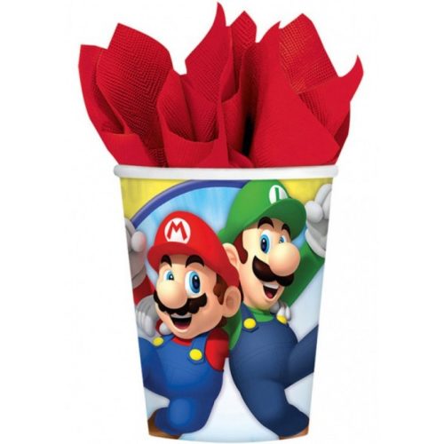 Super Mario Mushroom World papír pohár 8 db-os 250 ml