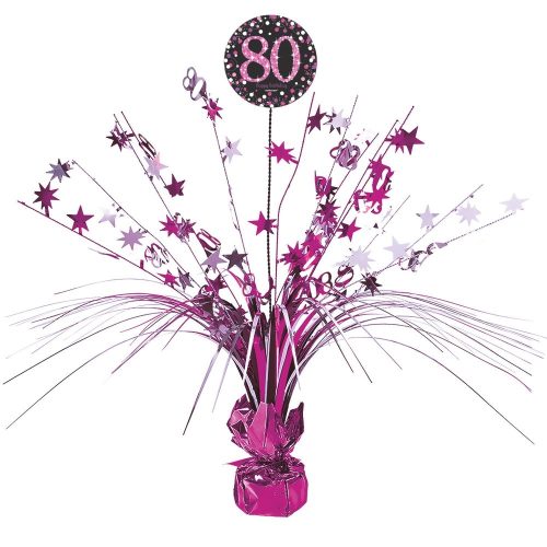 Happy Birthday Pink 80 asztaldísz 45,7 cm