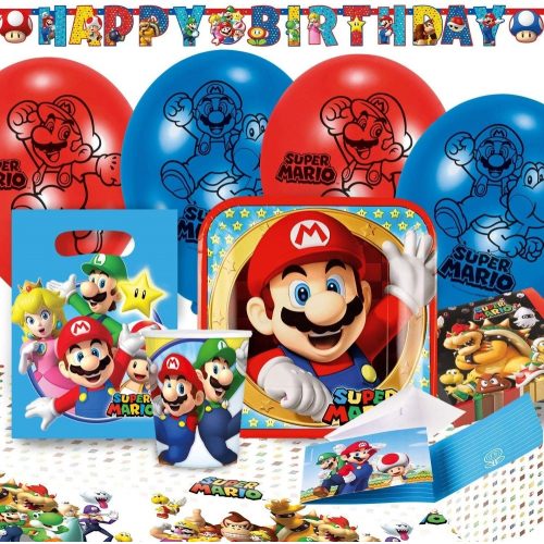 Super Mario Mushroom World party szett 60 db-os