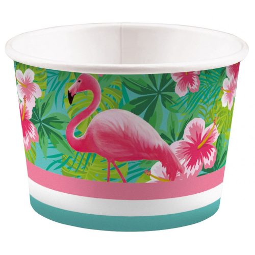 Flamingó papír fagyi kehely 8 db-os 270 ml