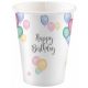 Happy Birthday Pastel papír pohár 8 db-os 250 ml
