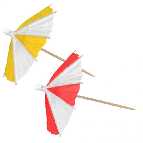 Umbrellas, Esernyő koktél díszítő pálca 10 db-os