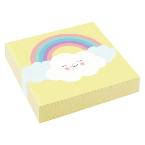Rainbow and Cloud szalvéta 20 db-os, 25*25 cm