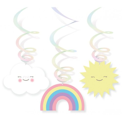 Rainbow and Cloud szalag dekoráció 6 db-os szett