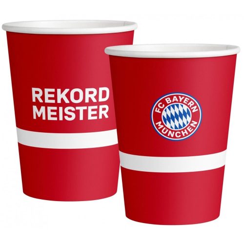 FC Bayern München Red papír pohár 8 db-os 250 ml
