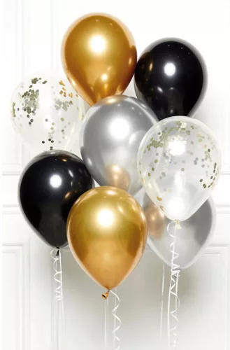 Happy Birthday Fashion léggömb, lufi 8 db-os szett 11 inch (27,5cm)