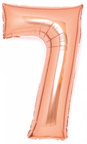 Rose Gold 7-es szám fólia lufi 66 cm