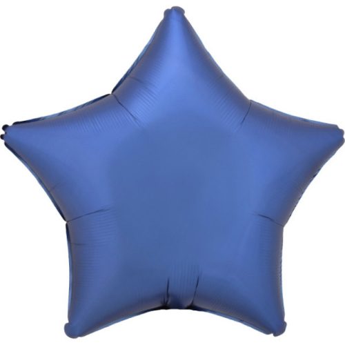 Silk Azure Blue csillag fólia lufi 48 cm