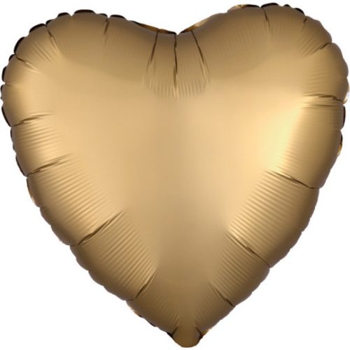 Silk Gold szív fólia lufi 43 cm