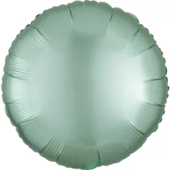 Zöld Silk Lustre Mint kör fólia lufi 43 cm