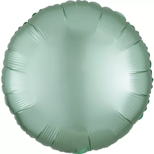 Zöld Silk Lustre Mint kör fólia lufi 43 cm