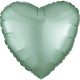 Silk Mint Green szív fólia lufi 43 cm