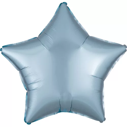 Kék Silk Lustre Pastel csillag fólia lufi 48 cm