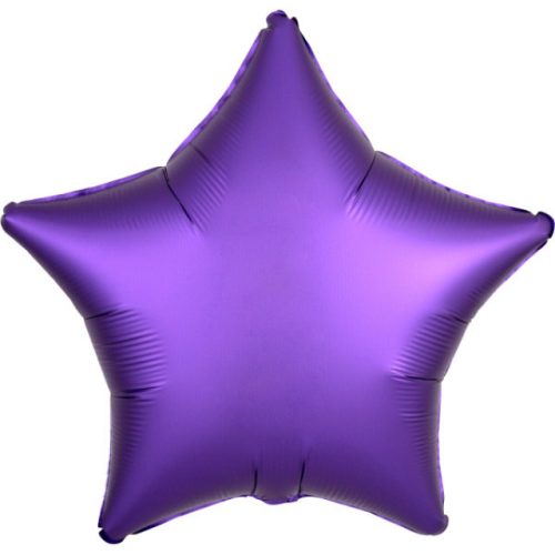 Silk Purple csillag fólia lufi 48 cm