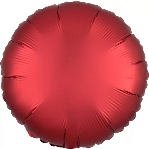 Piros Dark Red kör fólia lufi 43 cm