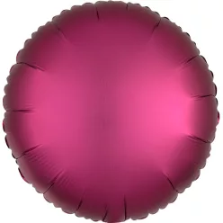 Gránátalma Silk Lustre kör fólia lufi 43 cm