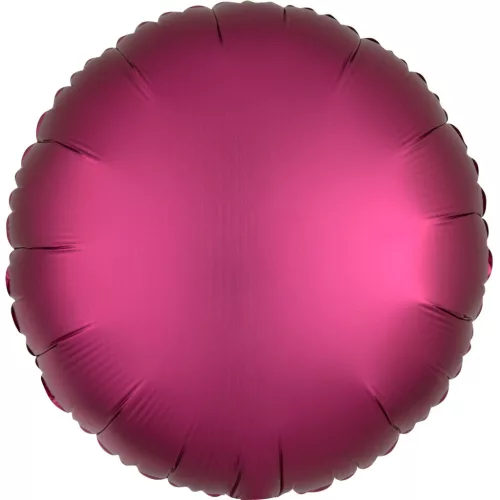 Gránátalma Silk Lustre kör fólia lufi 43 cm