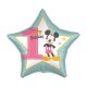 Disney Mickey Star Első születésnap fólia lufi 43 cm