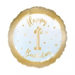 Első születésnap Blue fólia lufi 43 cm