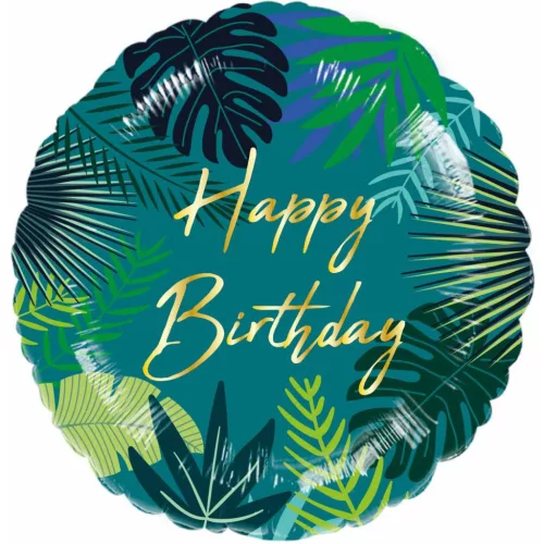 Happy Birthday Tropical fólia lufi 43 cm