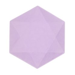 Lila Vert Decor hatszögletű lapostányér 6 db-os 15,8 cm