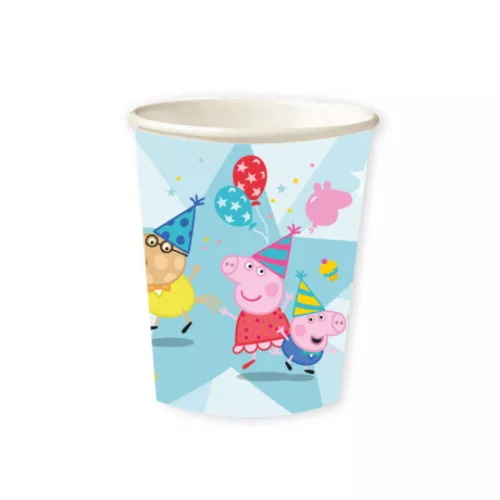 Peppa malac Celebration papír pohár 8 db-os 250 ml