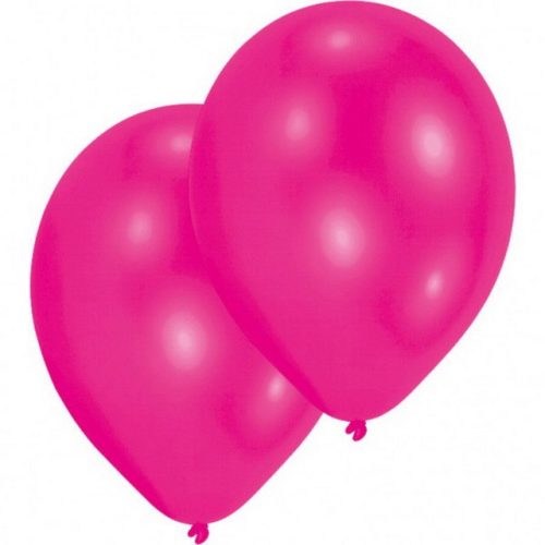 Rózsaszín Hot Pink léggömb, lufi 10 db-os 11 inch (27,5 cm)