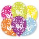 Happy Birthday 60 Colorful léggömb, lufi 6 db-os 11 inch (27,5cm)