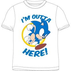   Sonic a sündisznó Here gyerek rövid póló, felső 9 év / 134 cm