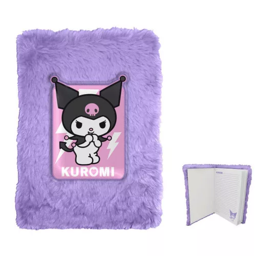 Hello Kitty Kuromi plüss A5 notesz, jegyzetfüzet