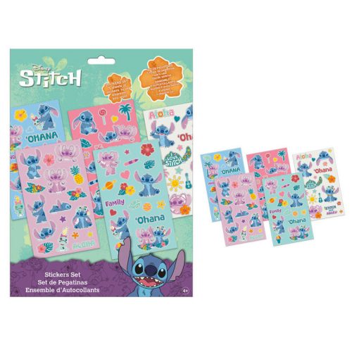 Disney Lilo és Stitch, A csillagkutya Ohana matrica szett 5 ív