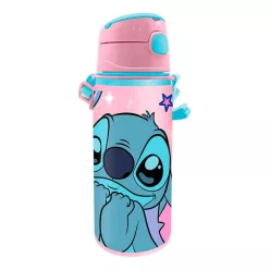   Disney Lilo és Stitch, A csillagkutya This World alumínium szívószálas kulacs akasztóval 600 ml