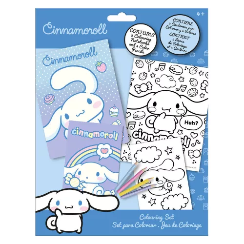 Hello Kitty Cinnamoroll színező szett matricával