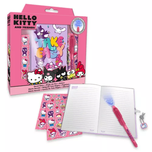 Hello Kitty Friends napló + mágikus toll szett