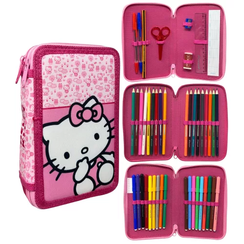 Hello Kitty Pinky tolltartó töltött 3 emeletes
