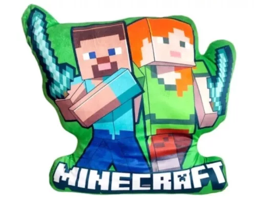 Minecraft Duo 3D formapárna, díszpárna 40 cm
