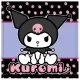 Hello Kitty Kuromi kéztörlő, arctörlő, törölköző 30x30cm