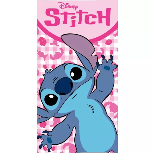 Disney Lilo és Stitch, A csillagkutya Pink Fun fürdőlepedő, strand törölköző 70x140cm (Fast Dry)