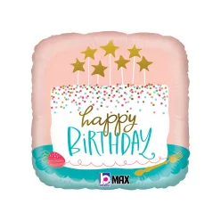 Happy Birthday Confetti Cake fólia lufi 46 cm