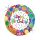 Happy Birthday Rainbow Dots Holo fólia lufi 46 cm